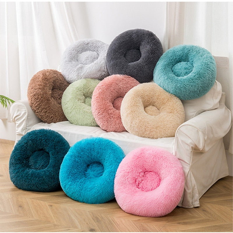 Fluffy Dog Calming Donut Bed (20cm - 60cm)