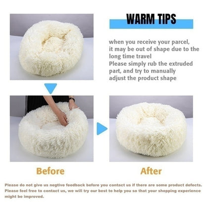 Fluffy Dog Calming Donut Bed (20cm - 60cm)